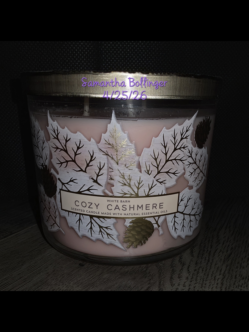White Barn/ Bath & Body Works Cozy Cashmere Candle